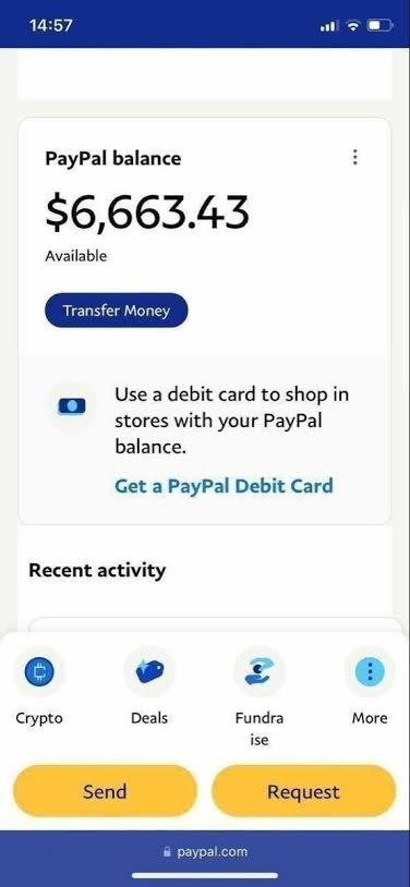 Paypal $2000 USD Balance Transfer Instant